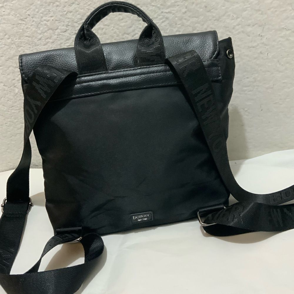Botkier Mini Black Faux Leather Nylon Backpack - Picture 4 of 15